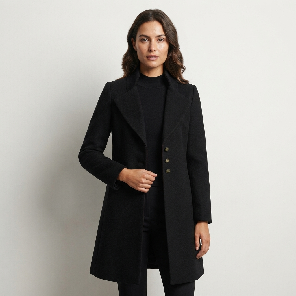 Jane | Elise Hartley Fitted Longline Wool-Blend Coat