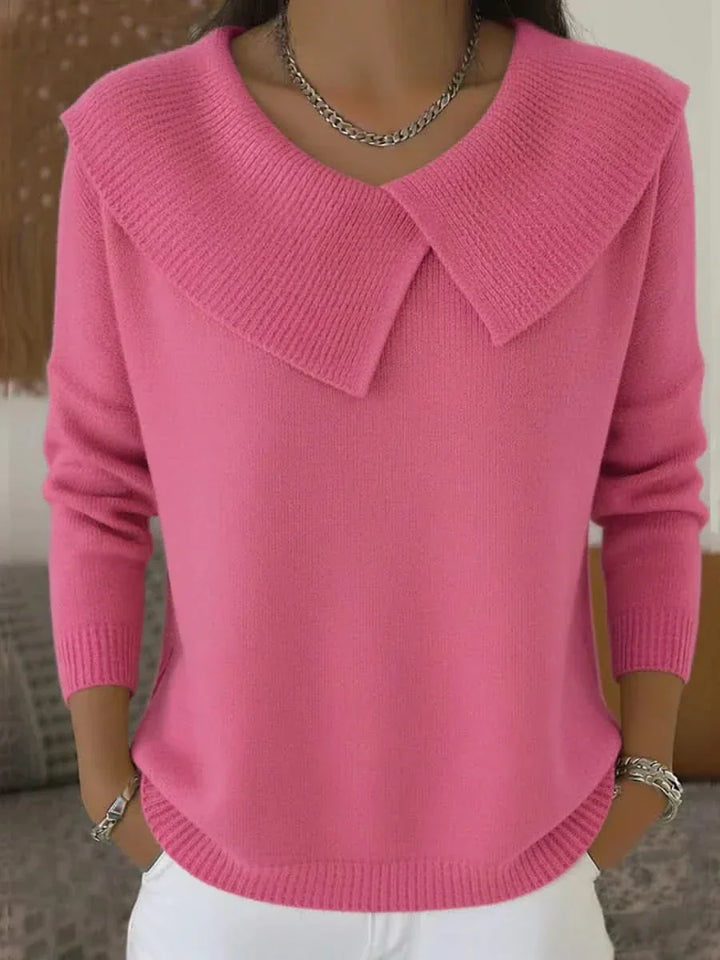 Jane | Ribbed-Collar Sweater