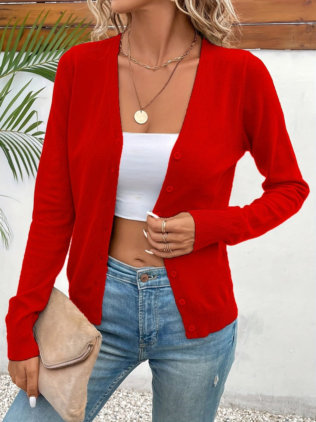 SVEA | Odele Anmutiger Minimalistischer Cardigan