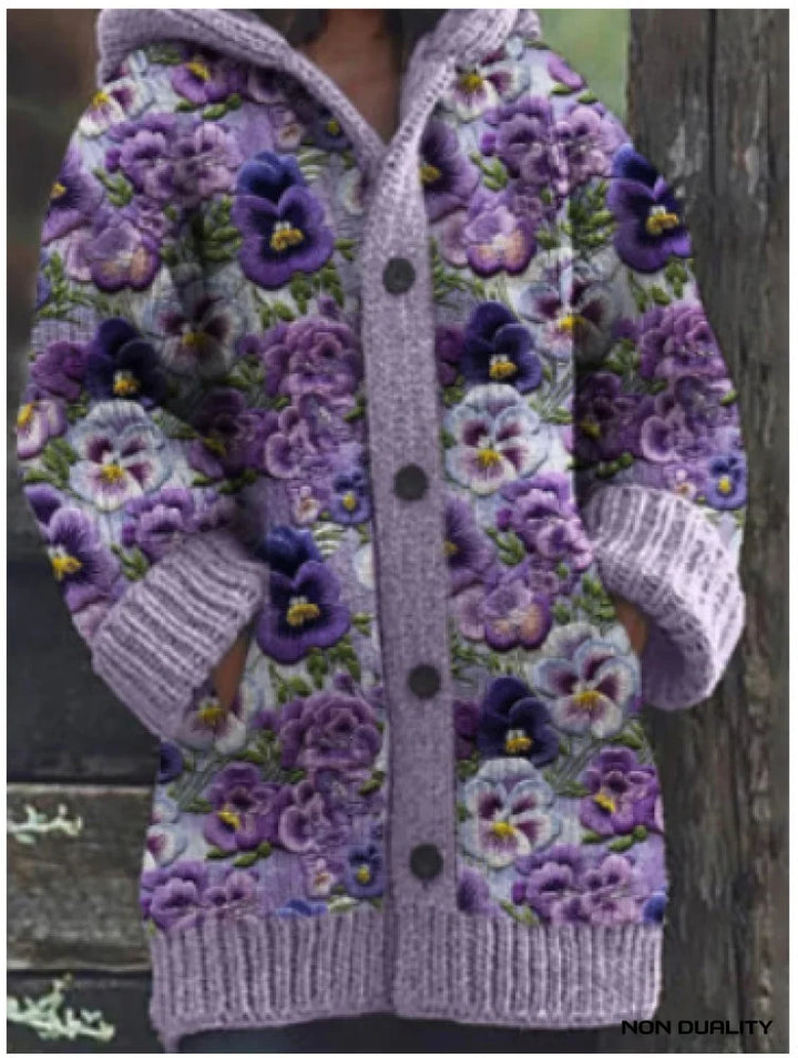 Isabella - Bunt gestrickte Katzen Strickjacke