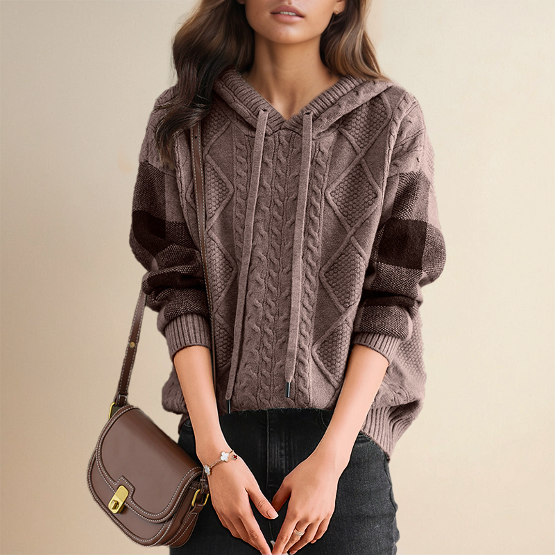Jane | Cable-Knit Hoodie