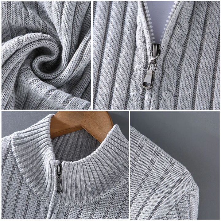 SVEA | Lässige Zip-Up Strickjacke
