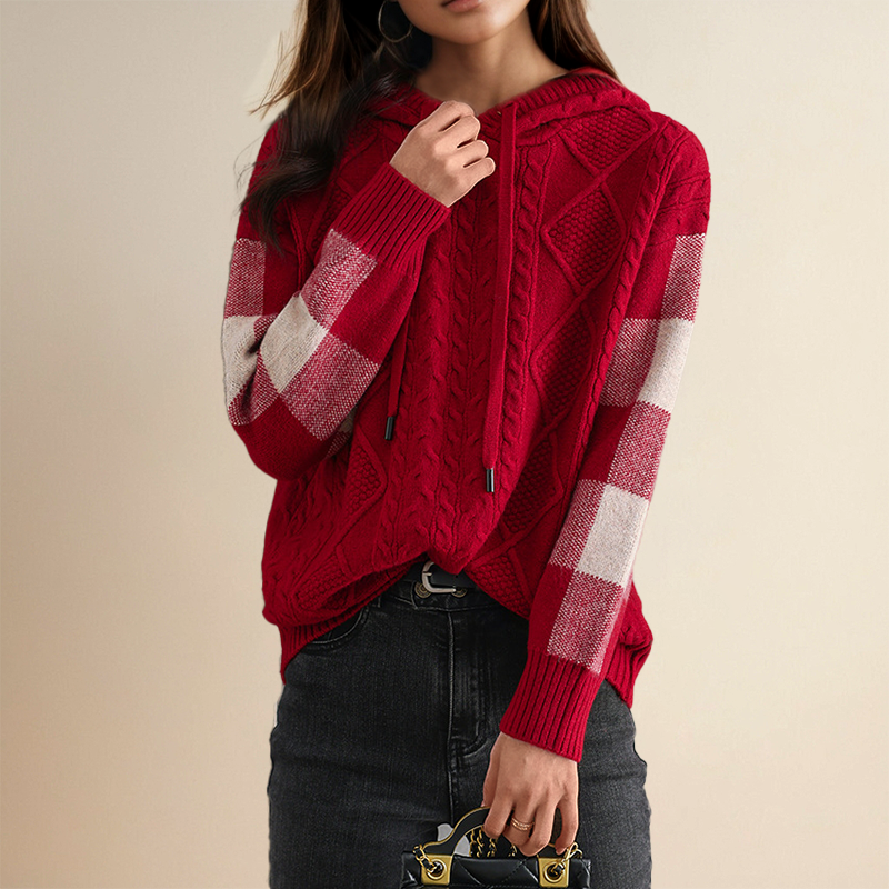 Jane | Cable-Knit Hoodie