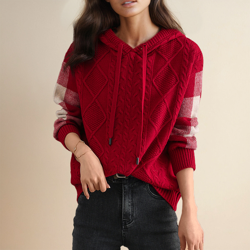 Jane | Cable-Knit Hoodie
