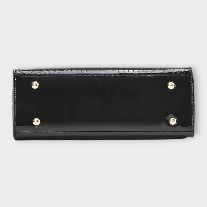 Jane | Glossy Crocodile-Embossed Bag