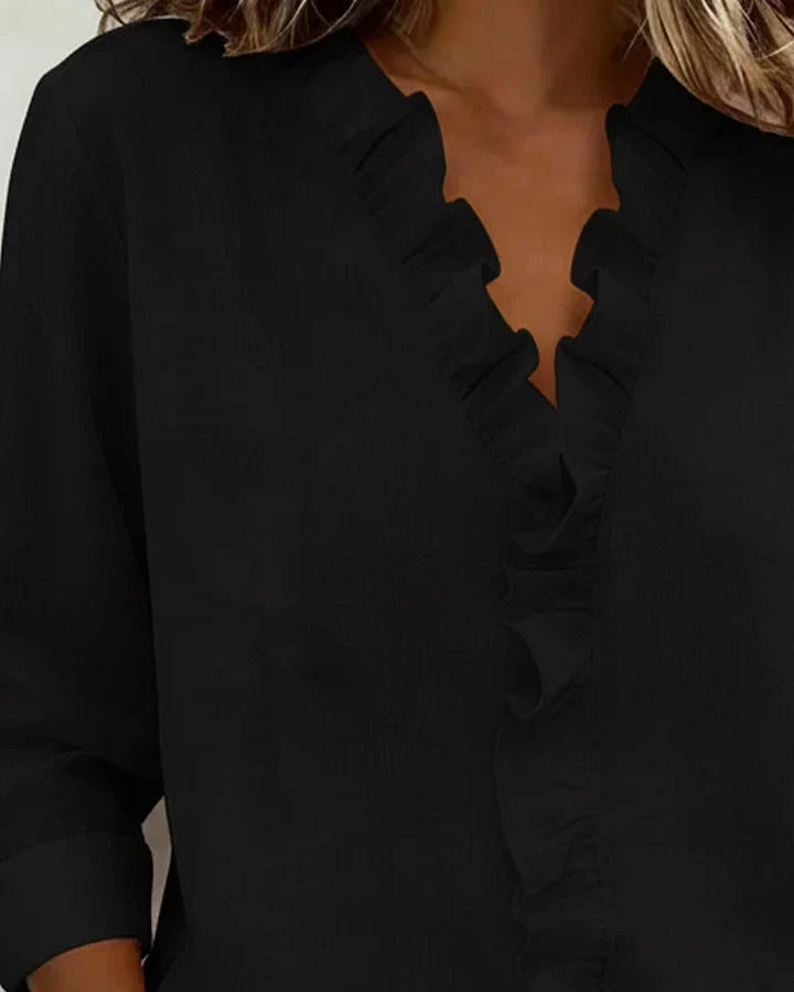 SVEA | Edle V-Ausschnitt Bluse