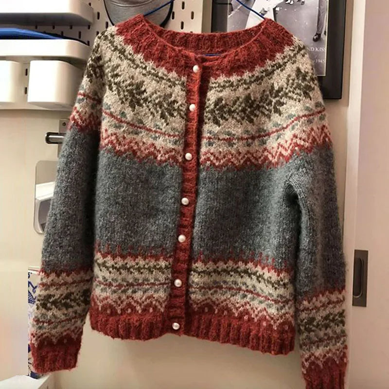SVEA | Atasha Vintage Isländischer Cardigan