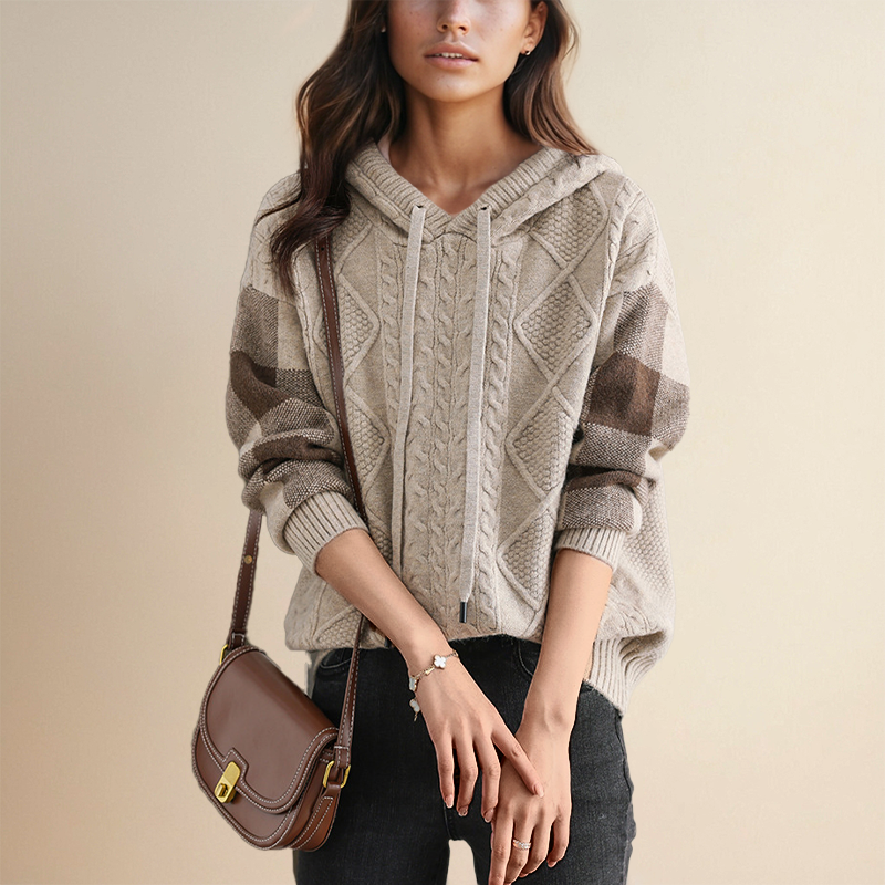 Jane | Cable-Knit Hoodie
