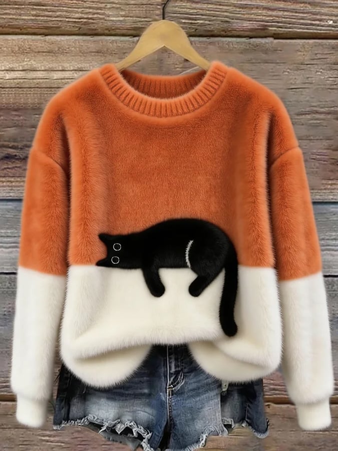 Jane | Cat-Print Sweater