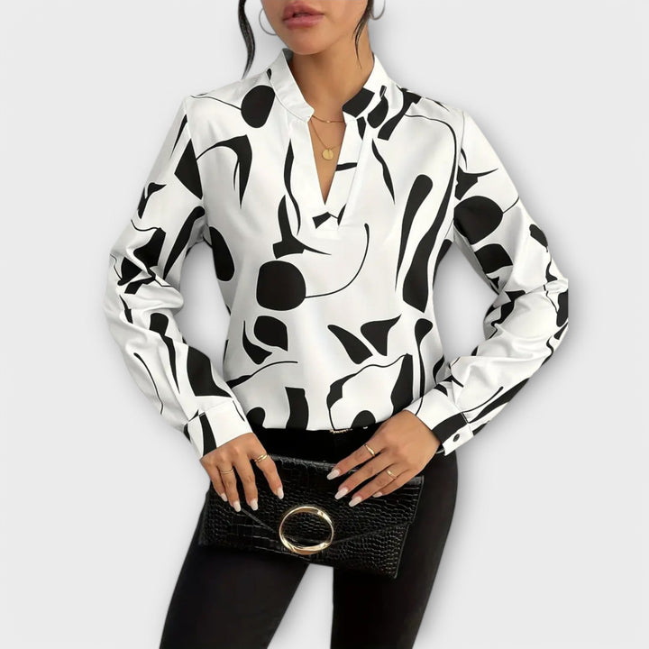 SVEA | Elegante V-Ausschnitt-Bluse