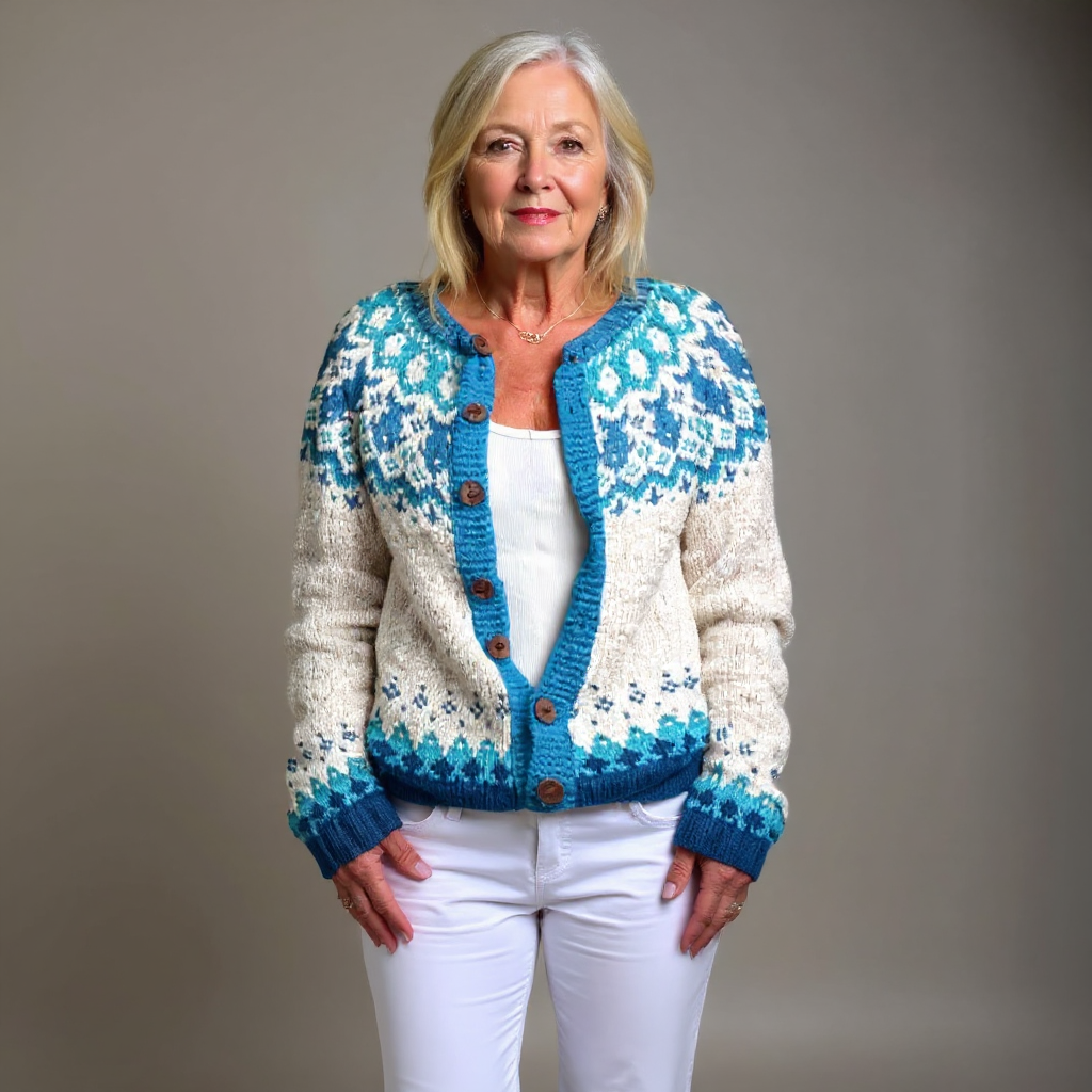 Eva | Vintage Isländischer Handgefertigter Cardigan