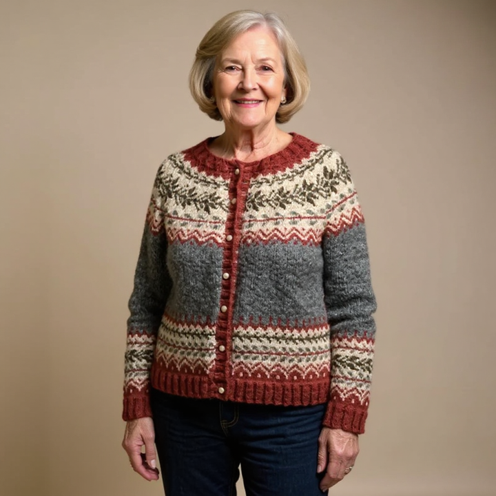 SVEA | Atasha Vintage Isländischer Cardigan