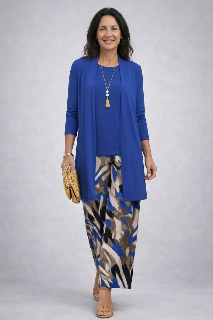 Matching Cardigan, Top and Trouser Set for Everyday Wear