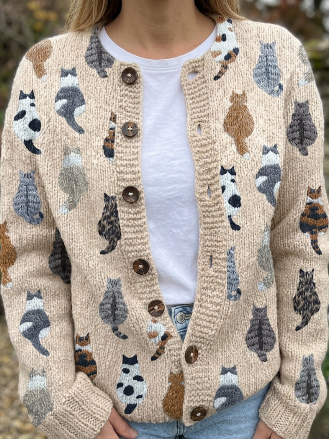 SVEA | Charlotte Cardigan mit Knöpfen und Langen Ärmeln