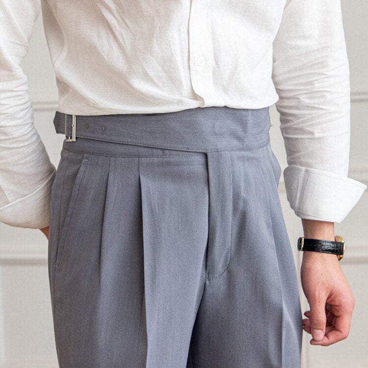 SVEA | Klassische Hose Mit Hoher Taille Und Schnallenverschluss Für Herren