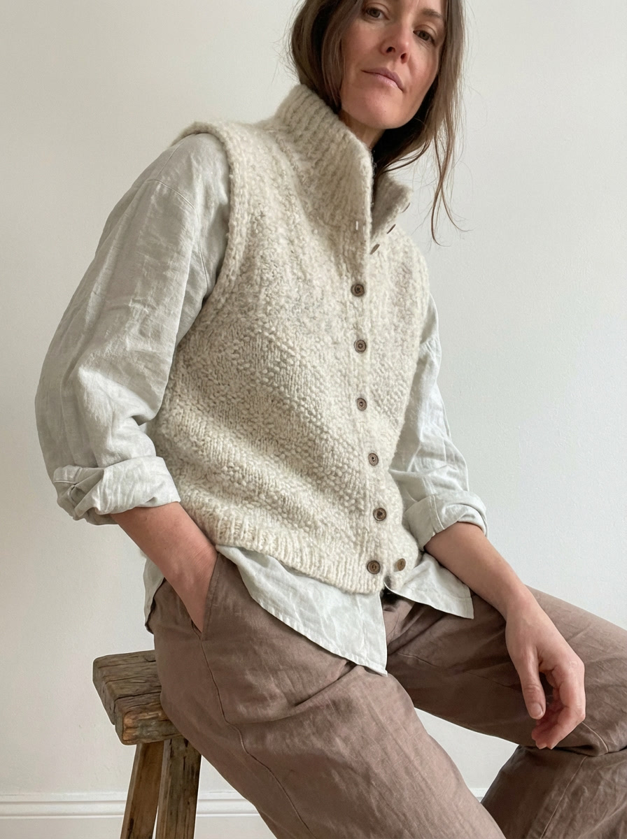 SVEA | Ingrid Eleganter Ärmelloser Cardigan
