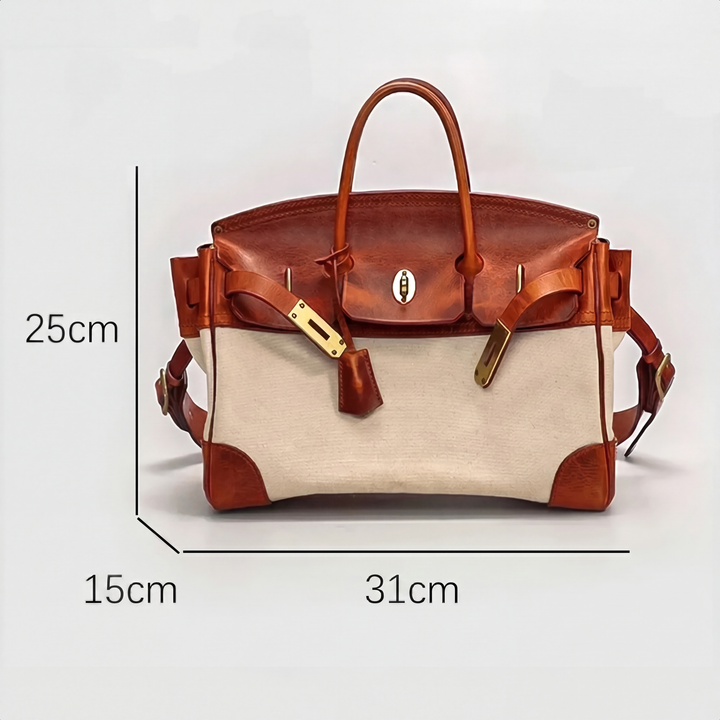 SVEA | Leather Canvas Weekend Bag