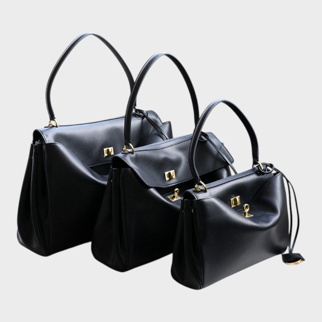 SVEA | Structured Leather Bag with Magnetic Flap