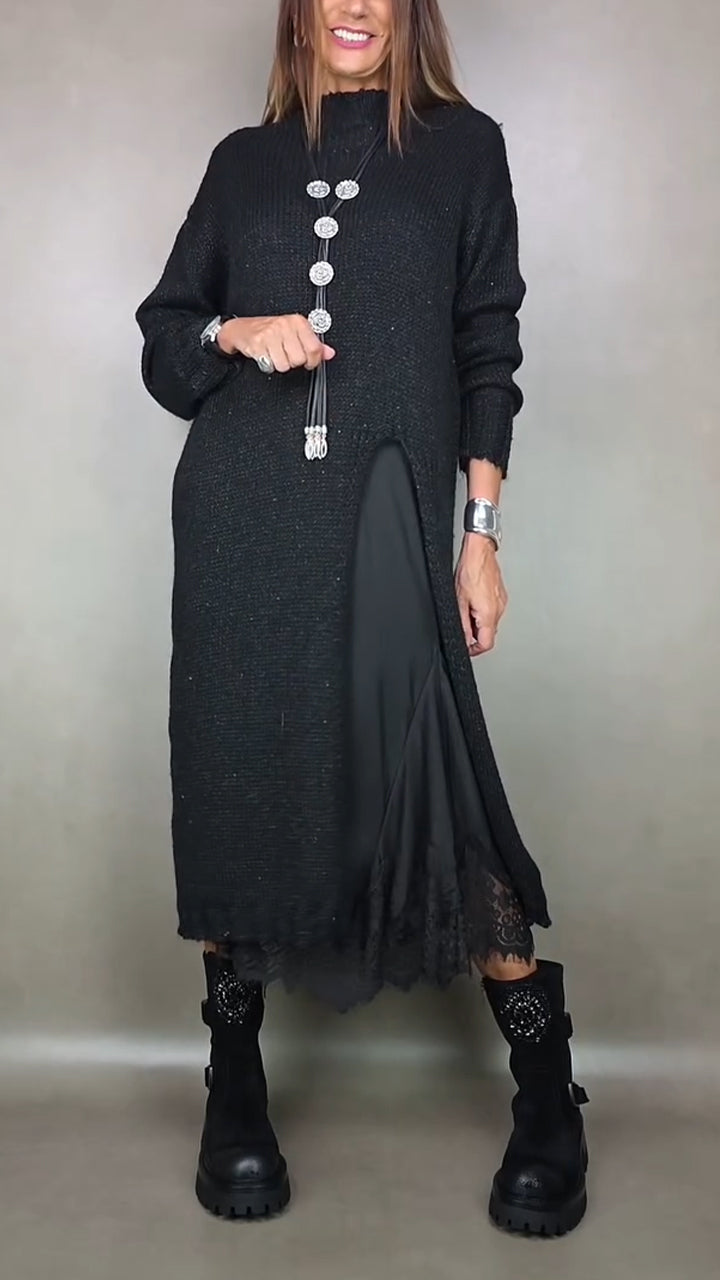 SVEA | Elegantes Zweiteiliges Set – langer Pullover und Passendes Kleid