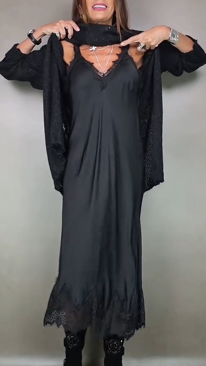 SVEA | Elegantes Zweiteiliges Set – langer Pullover und Passendes Kleid