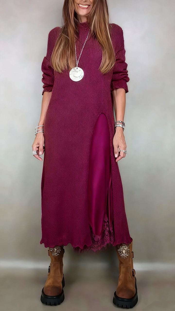 SVEA | Elegantes Zweiteiliges Set – langer Pullover und Passendes Kleid