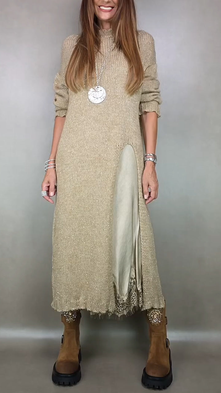 SVEA | Elegantes Zweiteiliges Set – langer Pullover und Passendes Kleid