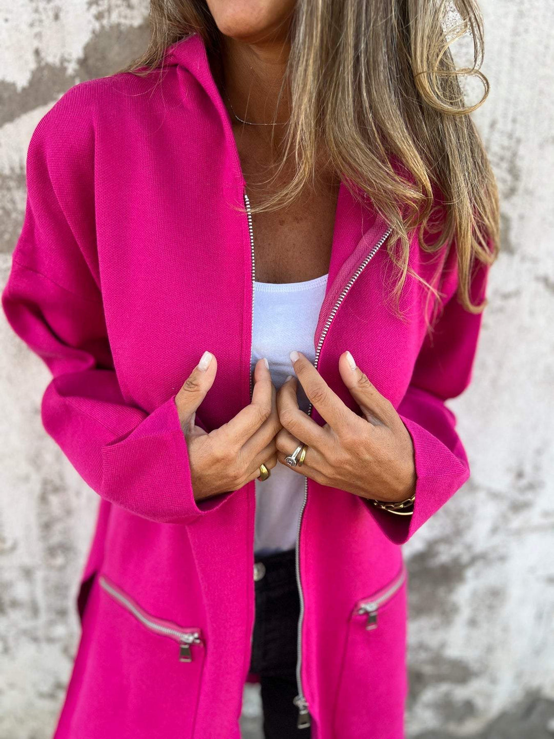 SVEA | Olivia Lange Strickjacke mit Kapuze