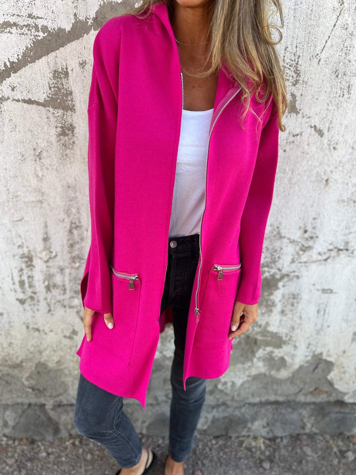 SVEA | Olivia Lange Strickjacke mit Kapuze