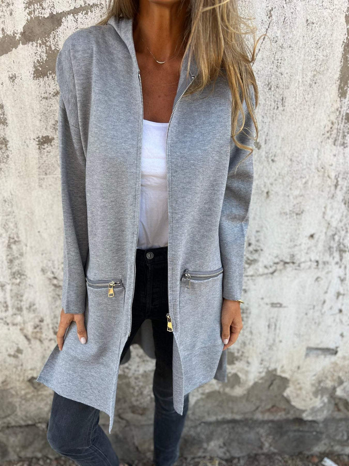 SVEA | Olivia Lange Strickjacke mit Kapuze