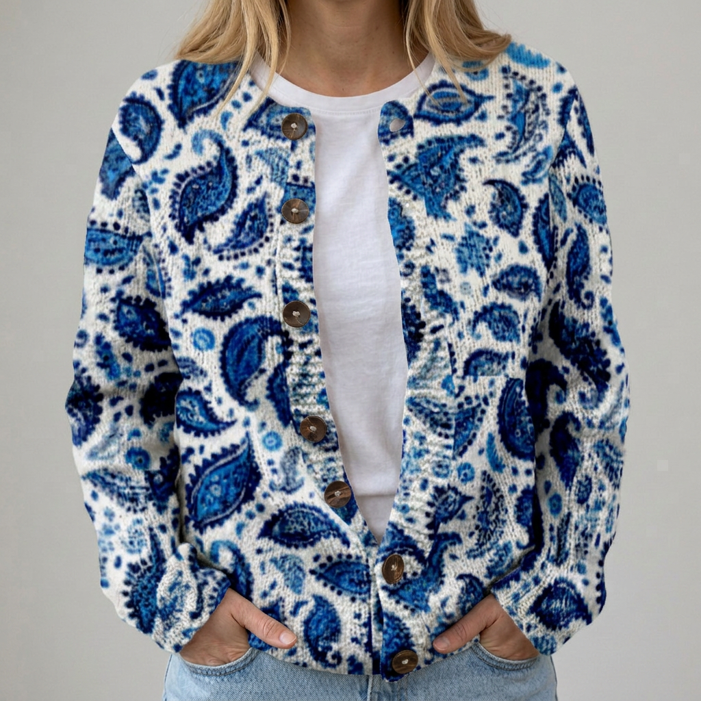 Lieselotte - Floral Pattern Cardigan for Autumn