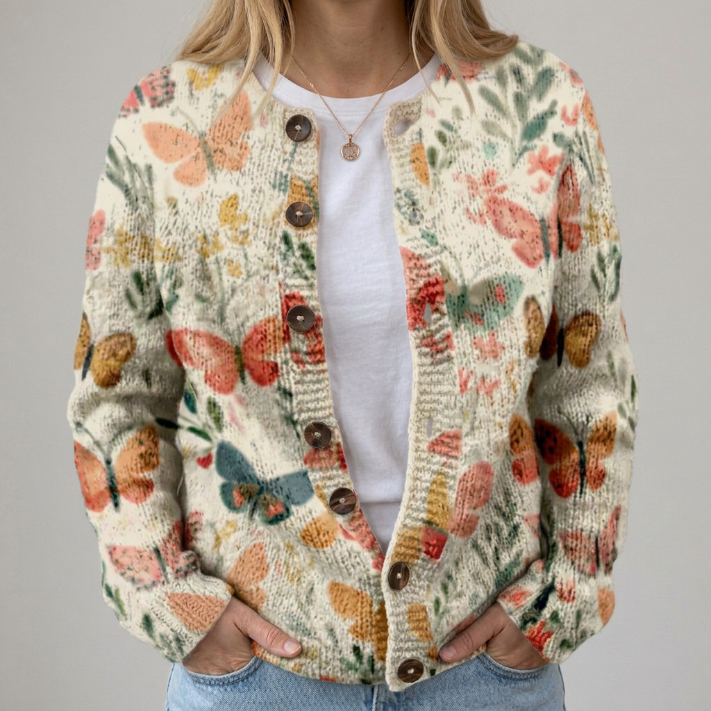 Sophie - Cardigan with Floral Pattern for Autumn