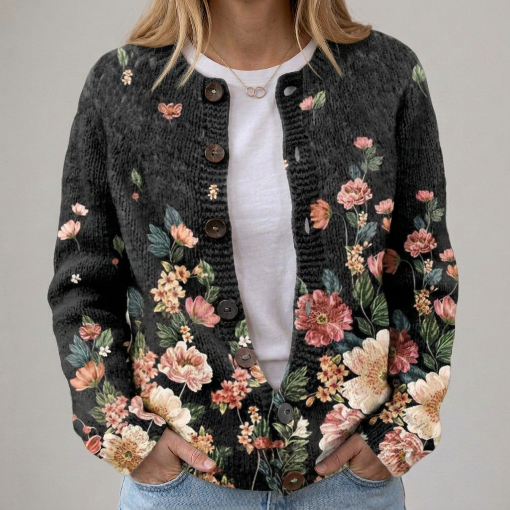 Kivara - Vintage Floral Cardigan