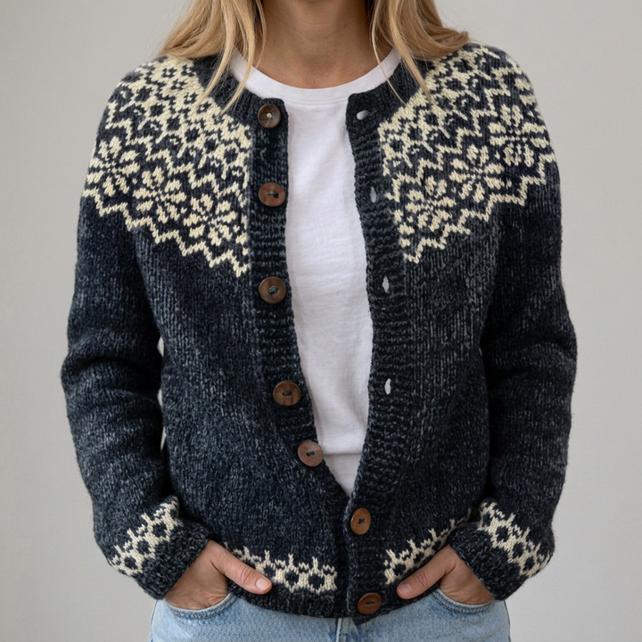 Greta - Autumn Flowers Cardigan