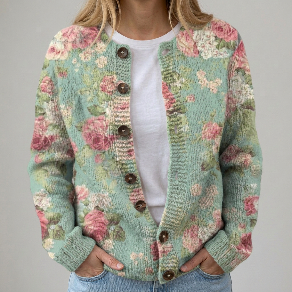 Mila - Autumn Floral Cardigan