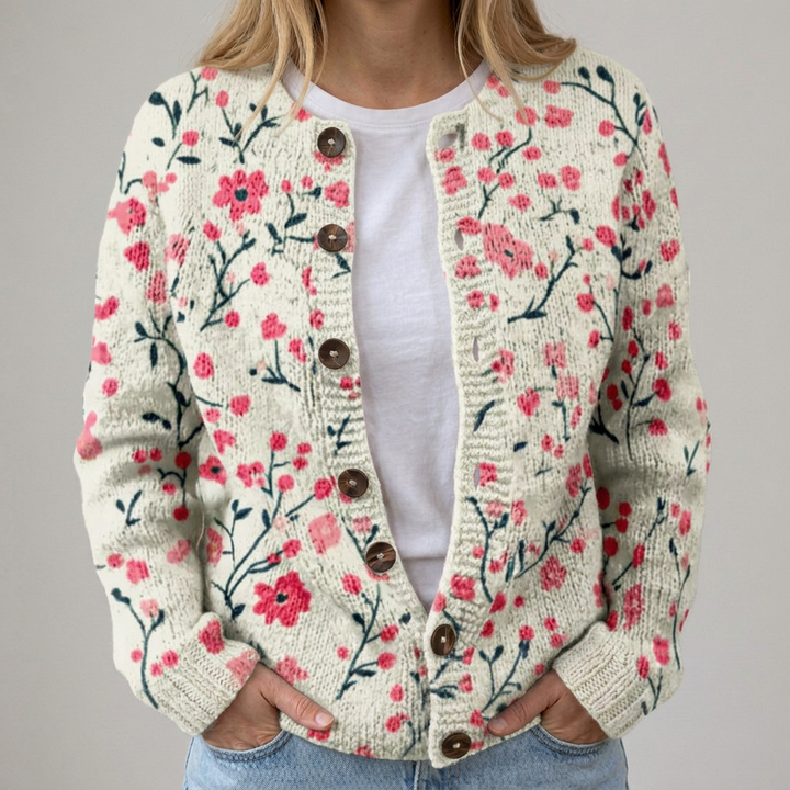Mona - Cardigan with Floral Pattern for Autumn