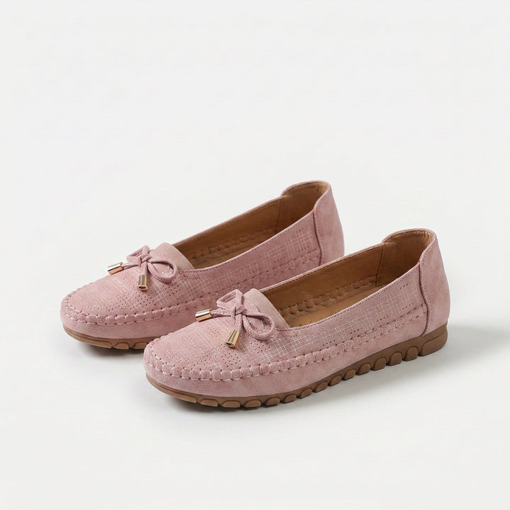 Sabine – Soft Comfort Loafers with Delicate Bow