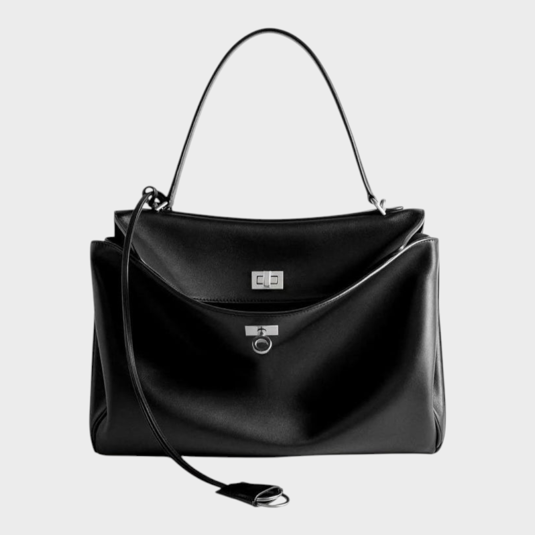 SVEA | Structured Leather Bag with Magnetic Flap