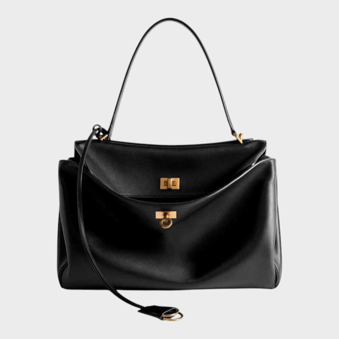 SVEA | Structured Leather Bag with Magnetic Flap