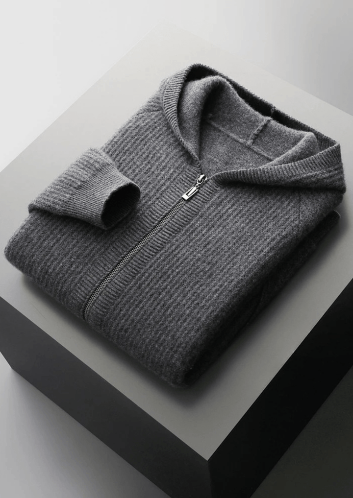 SVEA | Merino Zip-Hoodie aus extra feiner Merinowolle