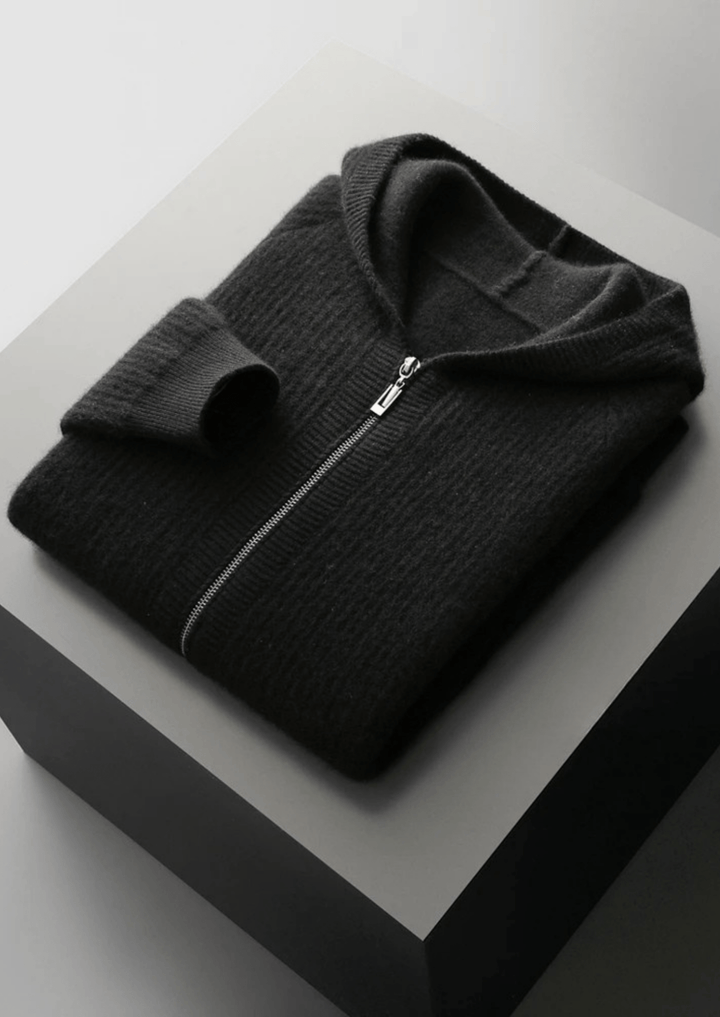 SVEA | Merino Zip-Hoodie aus extra feiner Merinowolle