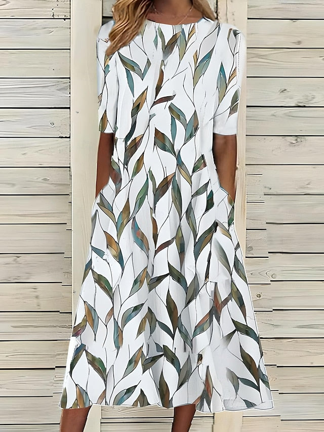 SVEA | Küstenblumen Midi Kleid