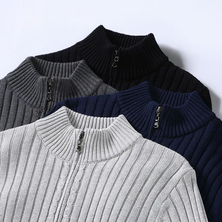 SVEA | Lässige Zip-Up Strickjacke
