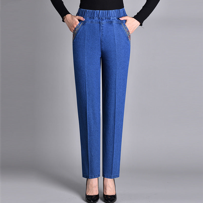 SVEA | Damenjeans mit elastischem Bund und Seitentaschen