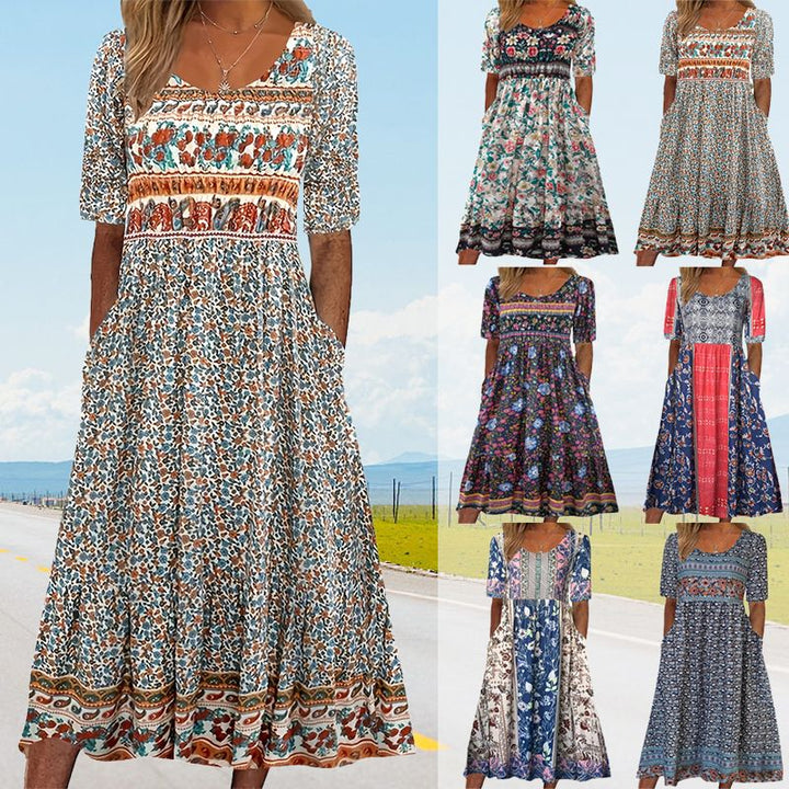 SVEA | Elegantes Boho-Kleid mit Print für Damen