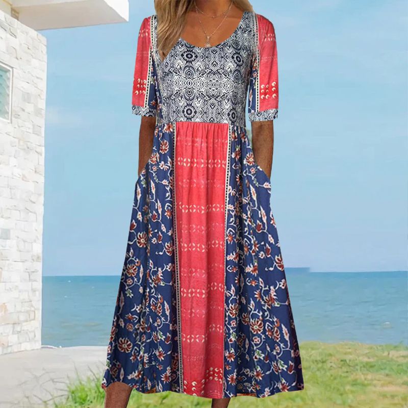 SVEA | Elegantes Boho-Kleid mit Print für Damen