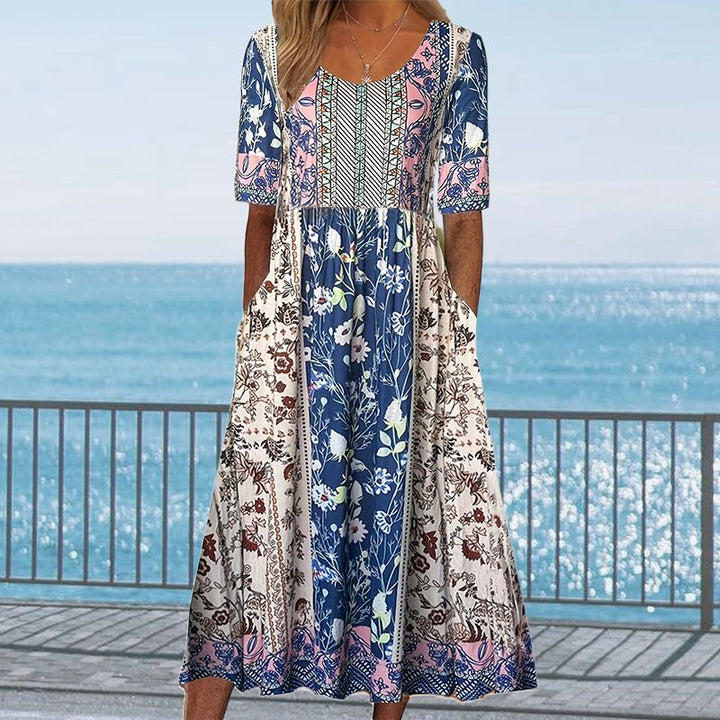 SVEA | Elegantes Boho-Kleid mit Print für Damen