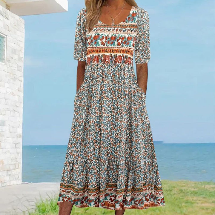 SVEA | Elegantes Boho-Kleid mit Print für Damen