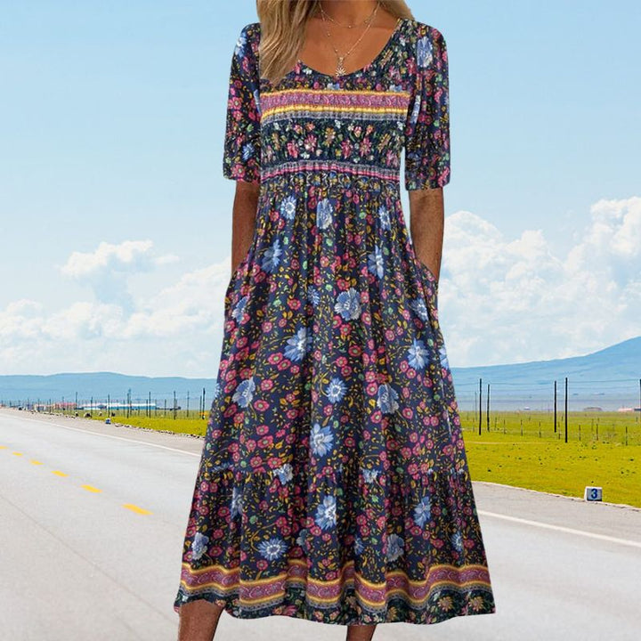SVEA | Elegantes Boho-Kleid mit Print für Damen
