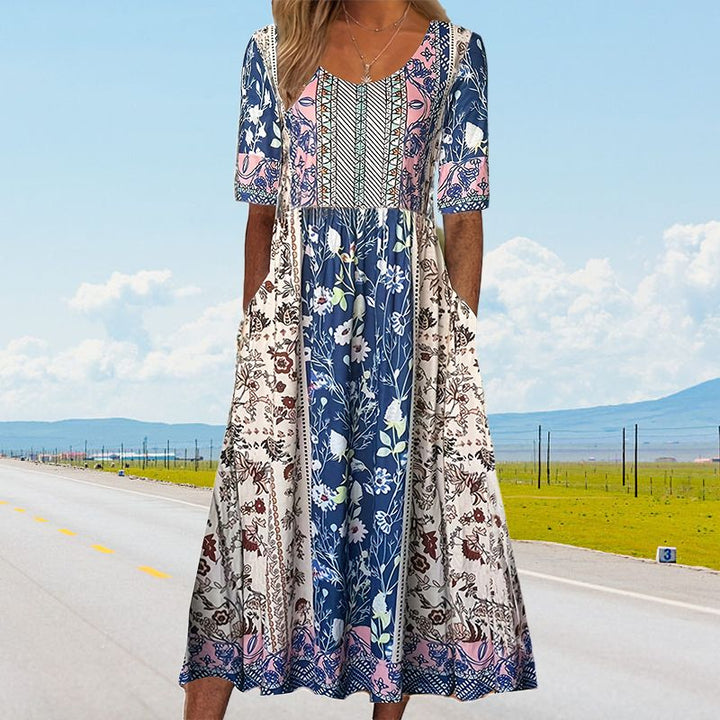 SVEA | Elegantes Boho-Kleid mit Print für Damen