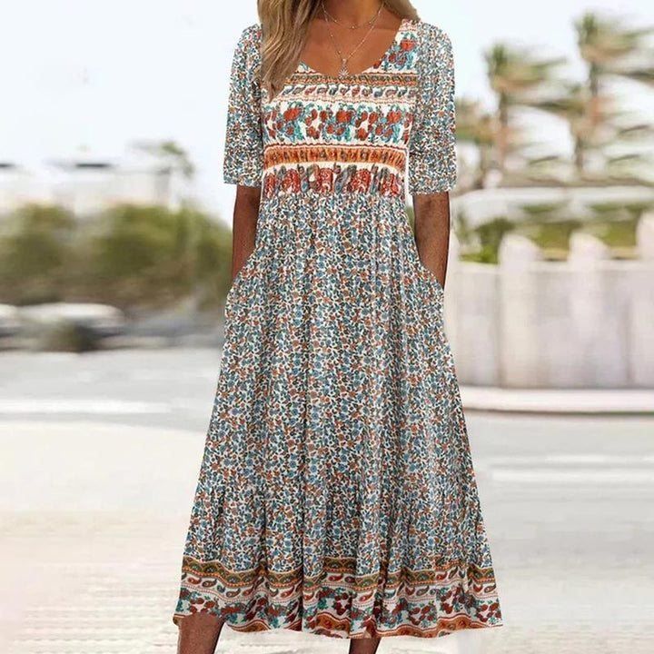 SVEA | Elegantes Boho-Kleid mit Print für Damen